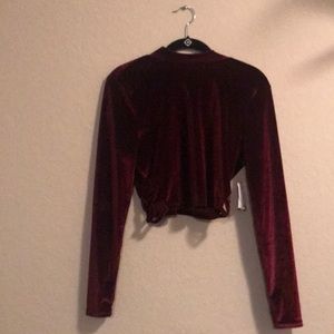 Maroon crop top